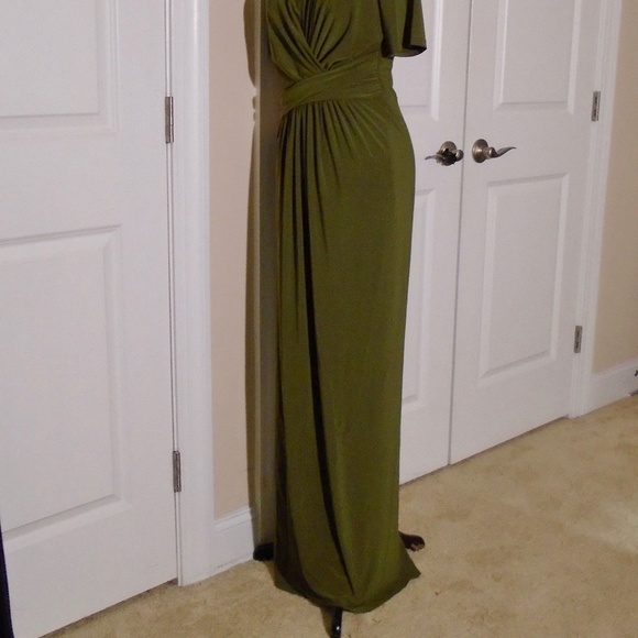 BHLDN NWT Olive Chelle Short Sleeve Maxi Dress - Picture 9 of 13